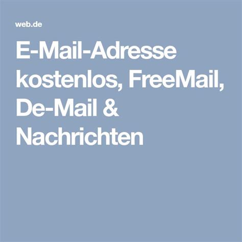 e-mail adresse kostenlos ohne registrierung|Freemail 